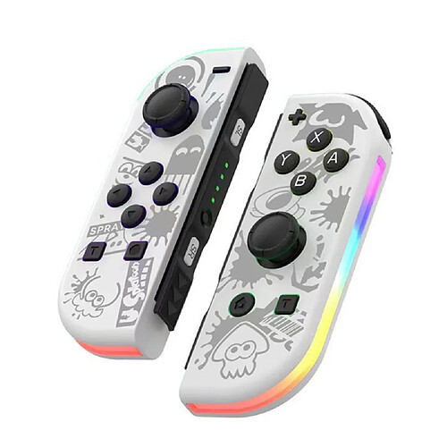 Joycon Compatible Nintendo Switch - Splatoon Blanc