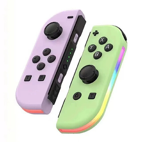 Joycon Compatible Nintendo Switch - Vert/Rose Clair