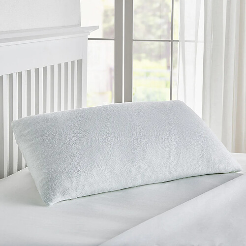 PIKOLIN Housse d'oreiller - Coton éponge - Antiallergique - Imperméable - Anti-chaleur- 150x40 cm