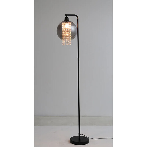 Zmh Lampadaire design verre - Noir