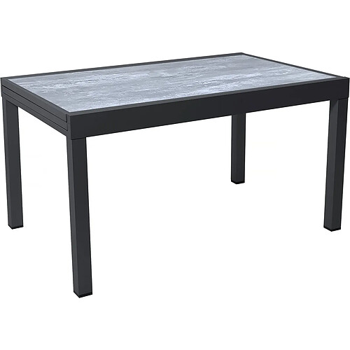 Habitat Et Jardin Table de jardin en aluminium extensible [ ]Lagos[ ] - 140/280 x 90 x 76 cm - Gris