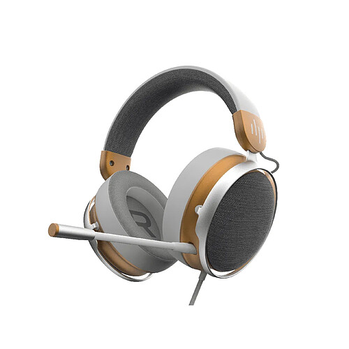 Dark project Micro-casque gamer - blanc et or