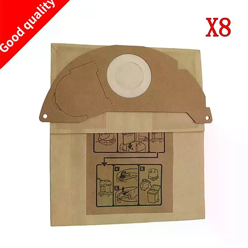 Sacs aspirateur compatibles Kärcher A2000-A2004 - Lot de 8