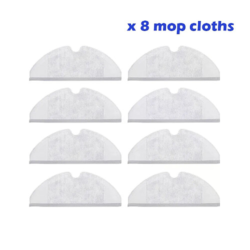 Serpillères microfibre pour Xiaomi Roborock S50/S51 - 8 pièces