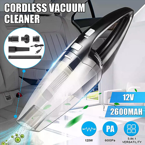 Aspirateur de voiture sans fil - 12V 120W 6000PA