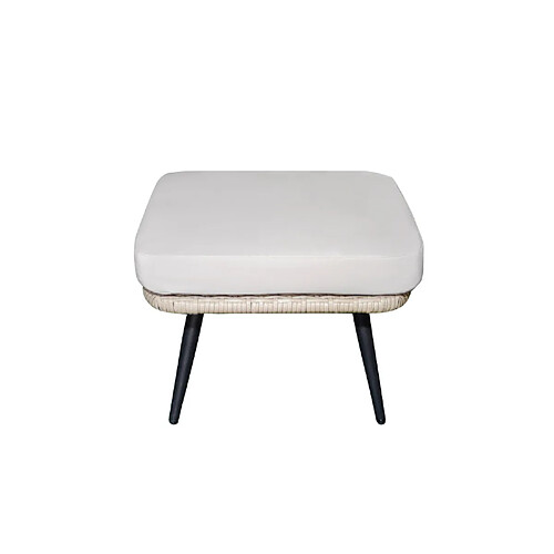 Concept Usine Repose-pieds extérieur avec coussin beige BELLAVISTA