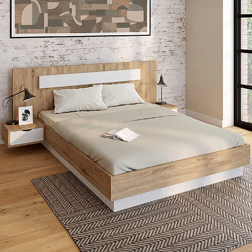 Idmarket Lit double SANTA 140 x 190 cm