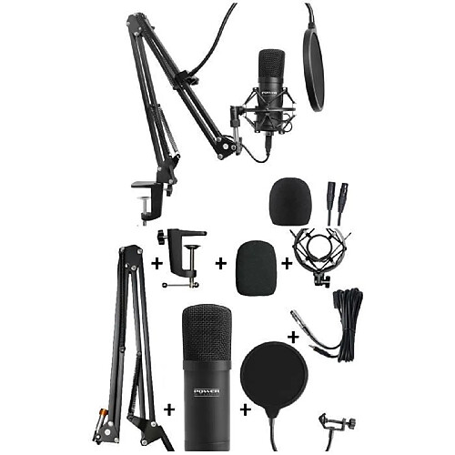 Pack micro XLR - POWER - VIBE B1 - Noir - Enregistrement voix et instruments - Accessoires inclus