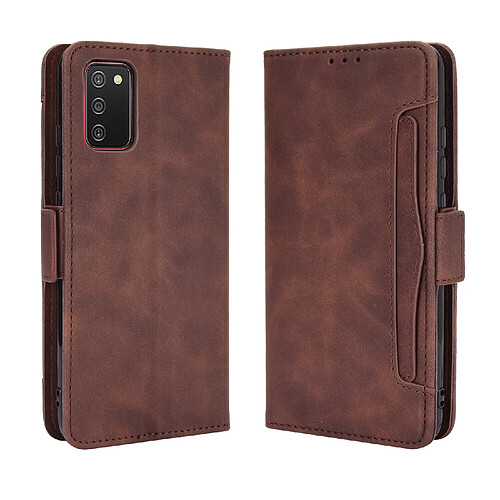 Coque Samsung Galaxy A02S - Cuir PU Marron