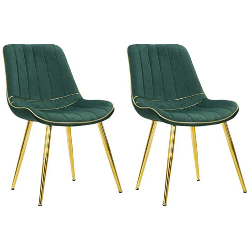 Mauro Ferretti Mauro-Ferretti Paris - Lot de 2 chaises - Vert et doré