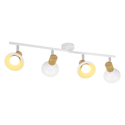 Nettlife Spot de plafond 4 ampoules - Blanc