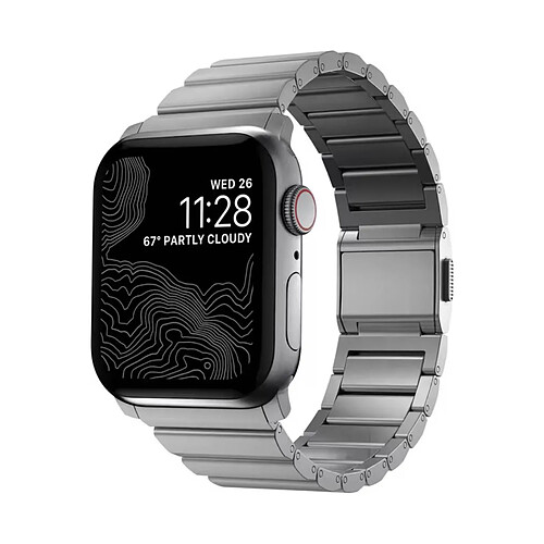 Nomad Bracelet Titanium Apple Watch 44/45/46/49 mm Argent