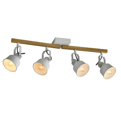 Nettlife Plafonnier spot 4 lampes - Blanc