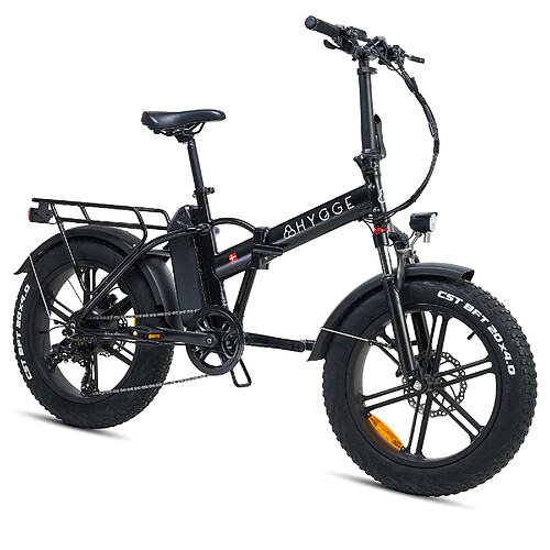 Hygge Bikes Vester - Vélo électrique pliant à pneus larges 48V 14Ah - Noir Onyx