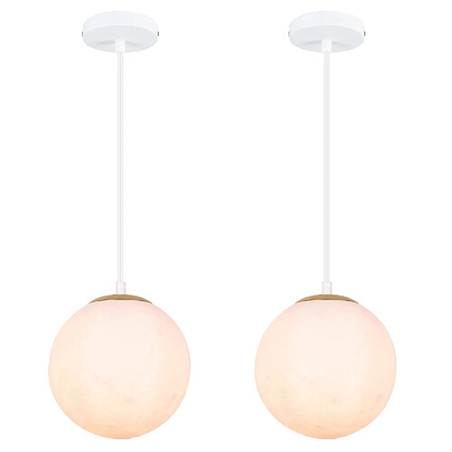 Stoex Suspension boule abat-jour – Blanc