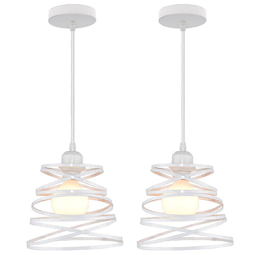Stoex Lustre Rétro en Métal 2PCS 20CM - Blanc