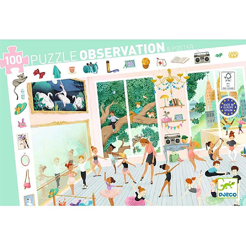 Djeco Puzzle L'école de danse - 100 pièces