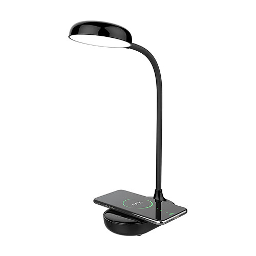 Bigben INDUCDESKLAMP15WGB Lampe de bureau 2-en-1 LED chargeur sans fil 15W noir