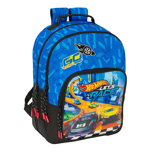 Hot Wheels Cartable Let's race - Bleu Noir