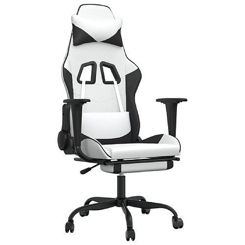 Decoshop26 Siège gamer - Blanc