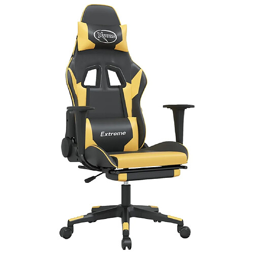 Decoshop26 siège gamer - Noir et or