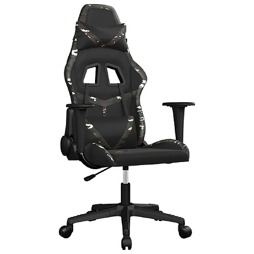 Decoshop26 siège gamer - Noir camouflage