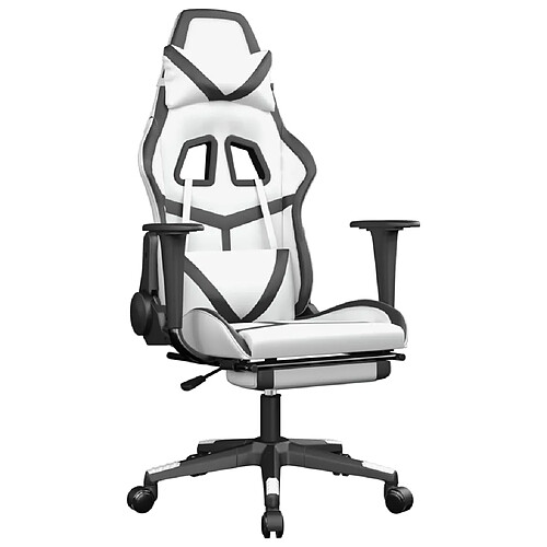 Decoshop26 Siège gamer - Blanc