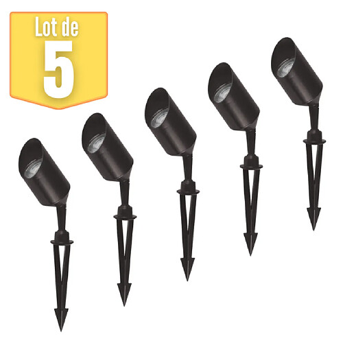 Braytron Lot de 5 Spots Jardin GU10