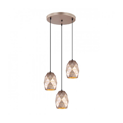 Luminaire Center Suspension Harley - Champagne doré