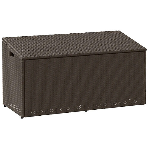 vidaXL Boîte de rangement de jardin - Résine Tressée Marron