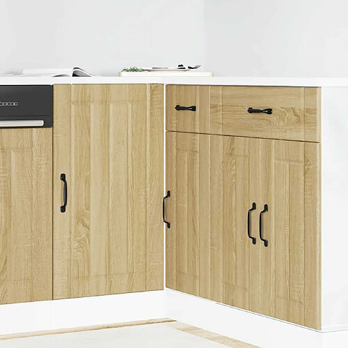 vidaXL Meuble bas de cuisine Lucca chêne sonoma bois d'ingénierie
