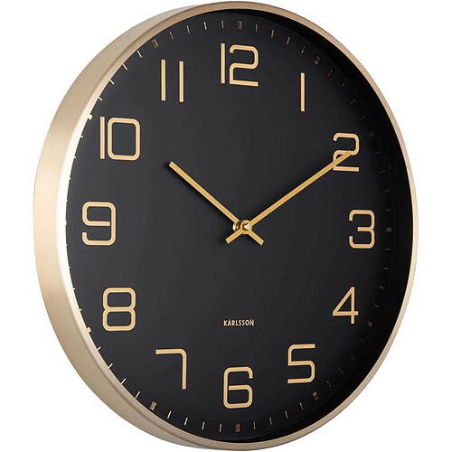 Karlsson Horloge murale analogique - Noir