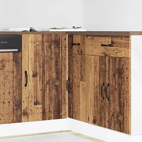 vidaXL Meuble bas de cuisine Lucca vieux bois bois d'ingénierie