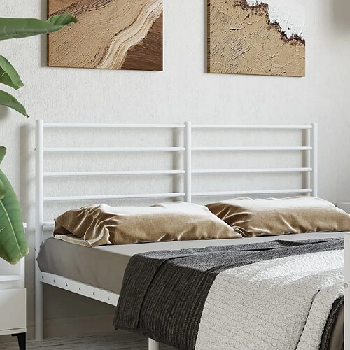 vidaXL Tête de lit de remplacement métal blanc 160 cm