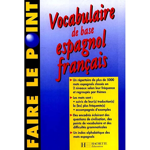 Vocabulaire de base espagnol-français · Occasion