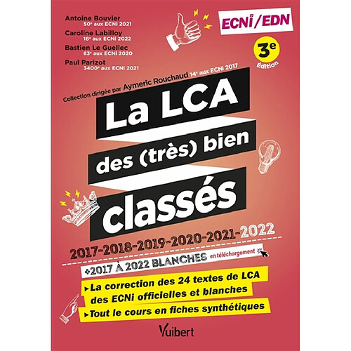 La LCA des (très) bien classés : 2017, 2018, 2019, 2020, 2021, 2022 · Occasion