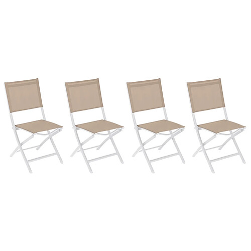 HESPERIDE Chaise Essentia - Lin et Blanc
