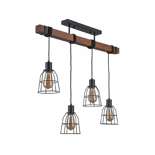 Luminaire Center Suspension Reda - Noir mat