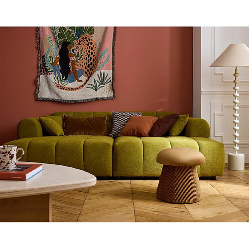 Lisa design Canapé droit 4 places - Vert