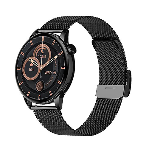 Maxcom Montre Connectée FW58 Vanad Pro IP68 avec Bracelet en Maille Milanaise Noir