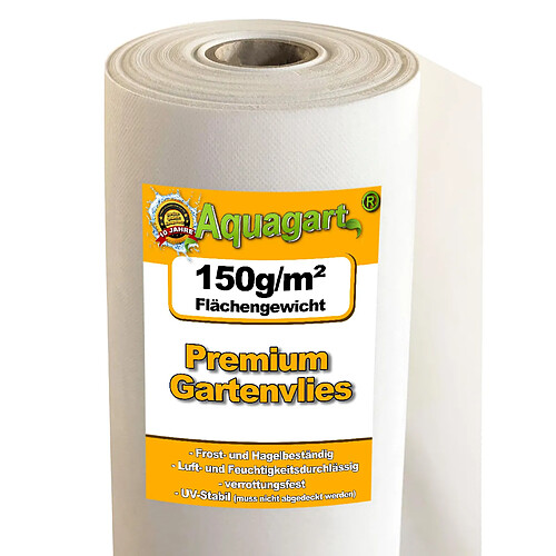 Aquagart Film de Paillage - 130 m², 150 g/m², 1m Large