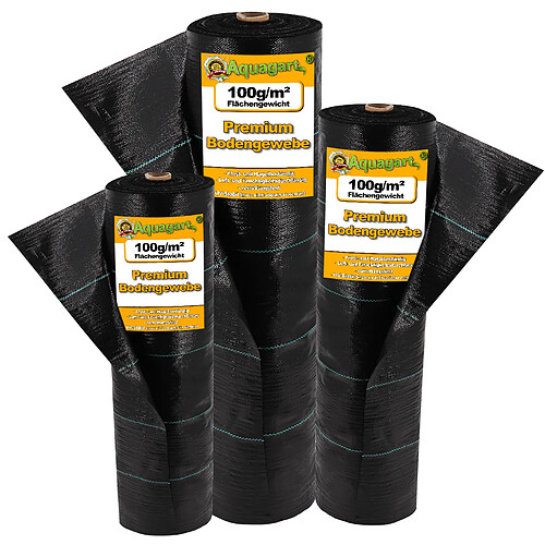 Aquagart Tissu de sol - 1,65 m - Noir