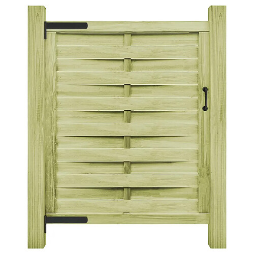vidaXL Portillon bois pin 100x125 cm - Vert