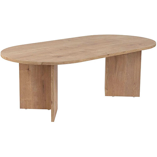 Hanah home Table basse ovale - Chêne
