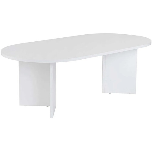 Hanah home Table basse ovale - Blanc