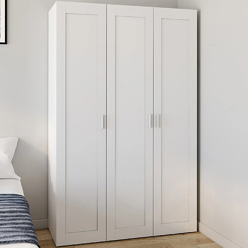 Idmarket Armoire 3 portes VITO blanc