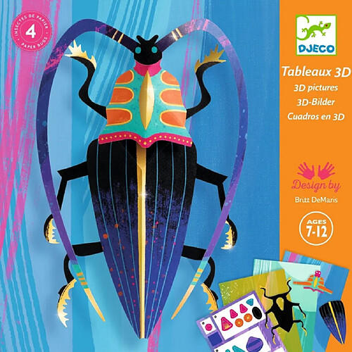Djeco Coffret collage 3D insectes