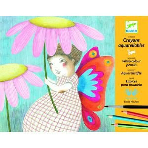 Djeco Coffret atelier crayons aquarellables