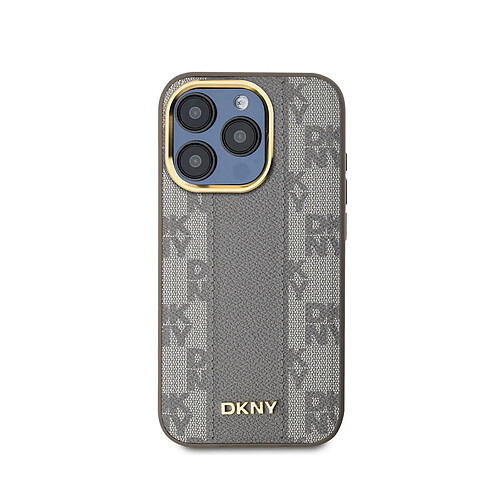 DKNY Coque iPhone 15 Pro Compatible MagSafe - Gris