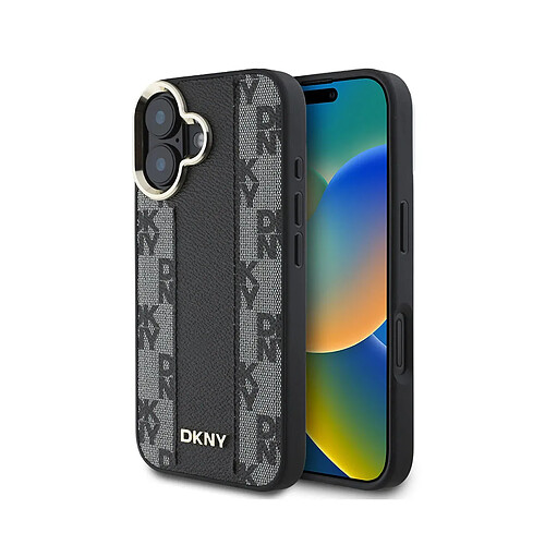 DKNY Coque iPhone 16 Plus MagSafe - Noir